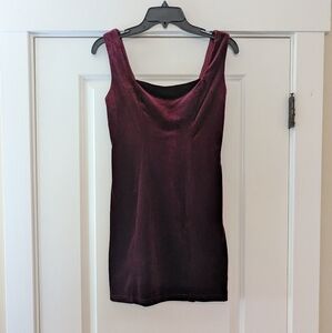 Forever 21 Velvet Burgundy Dress, Size S